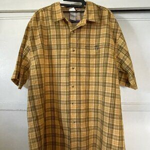 The North Face Men's Plaid Shirt Size XL Short Sleeve Comfort Hiking Camping